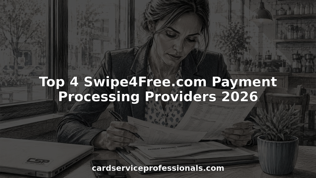 Businesswoman reviewing payment processing documents